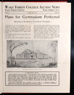 Download: Wake Forest College Alumni News [February 1930]