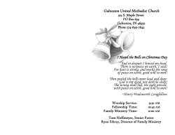 Galveston United Methodist Church I Heard the Bells on Christmas