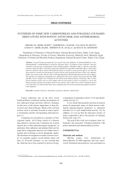 synthesis of some new carbonitriles and pyrazole coumarin