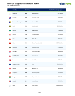 ecoPayz Supported Currencies Matrix