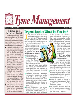 Urgent Tasks: What Do You Do? - Success Motivation Institute