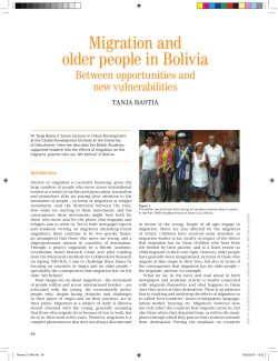 Migration and older people in Bolivia
