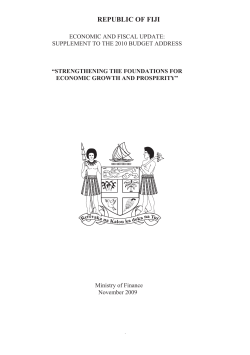 2010 Budget Supplement - Fiji Government Online