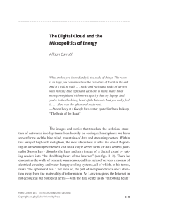 The Digital Cloud and the Micropolitics of Energy