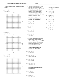 Algebra 1 Chapter 6-3 Worksheet Name