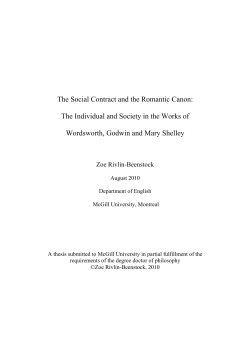 The Social Contract and the Romantic Canon