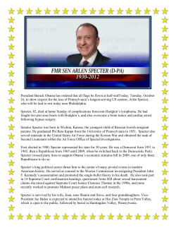 President 16, to sho who will Specter, fought tw