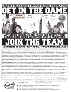 May 2016 - City of Boone, Iowa