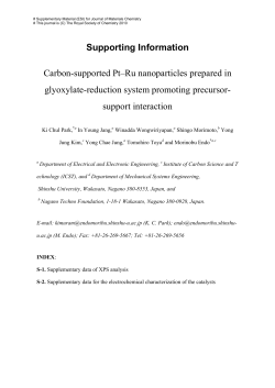 Supporting Information Carbon-supported Pt&ndash;Ru nanoparticles