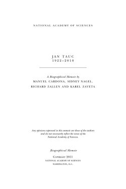 Jan Tauc - National Academy of Sciences