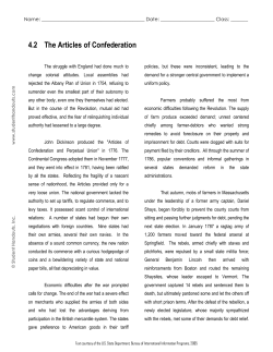 4.2 The Articles of Confederation