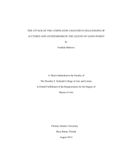 THE ATTACK OF THE COMPILATOR: CHAUCER`S CHALLENGING
