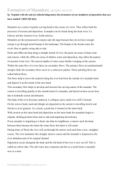 Formation of Meanders| sample answer