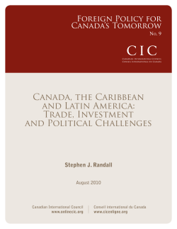 Canada, the Caribbean and Latin America: Trade