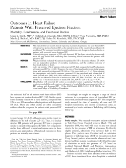 Outcomes in heart failure patients with preserved ejection fraction
