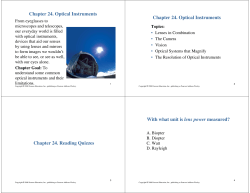 Chapter 24. Optical Instruments
