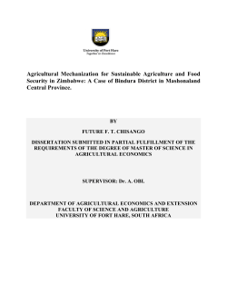 Chisango (M Sc Agric) Agric Economics