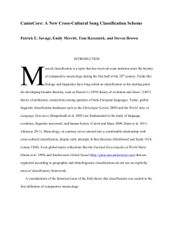 CantoCore: A New Cross-Cultural Song Classification Scheme