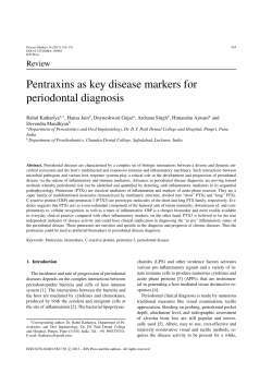 Pentraxins as key disease markers for periodontal diagnosis