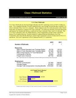 Class I Railroad Statistics - Association of American Railroads