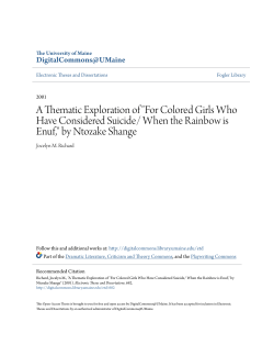 A Thematic Exploration of "For Colored Girls Who Have Considered