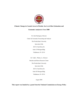 Climate Change in Coastal Areas in Florida