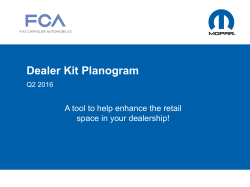Dealer Kit Planogram