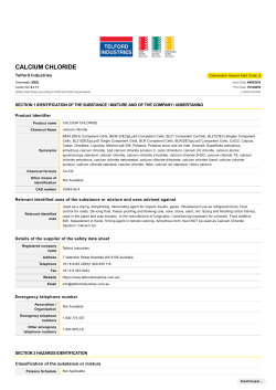 CALCIUM CHLORIDE - Telford Industries