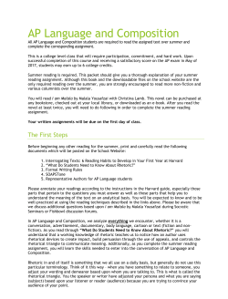 AP Language and Composition