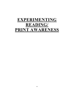 experimenting reading/ print awareness