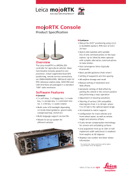 mojoRTK Console - Leica Geosystems