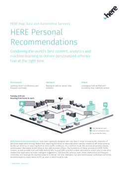HERE Personal Recommendations