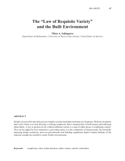 Law of Requisite Variety - UTSA Department of Mathematics