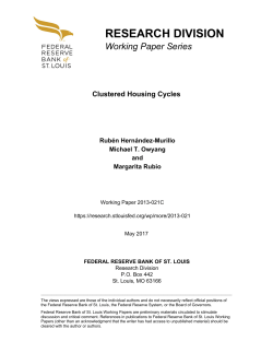 Clustered Housing Cycles - Economic Research Federal Reserve