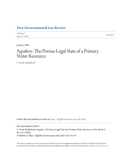Aquifers: The Porous Legal State of a Primary Water Resource