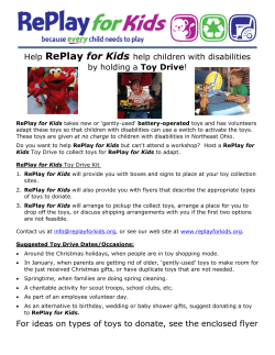 Help RePlay for Kids help children with disabilities by holding a Toy