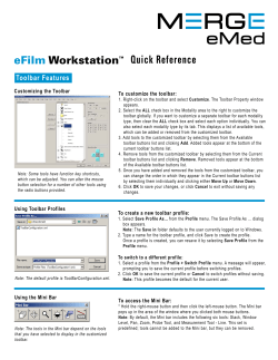 eFilm Quick Reference