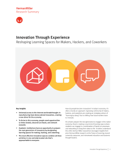 Innovation Through Experience research summary
