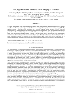 Fast, high-resolution terahertz radar imaging at 25 meters