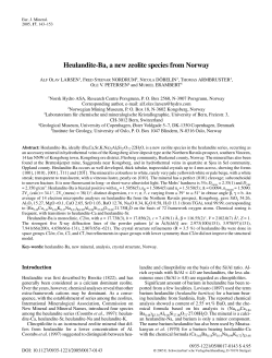 Heulandite-Ba, a new zeolite species from Norway
