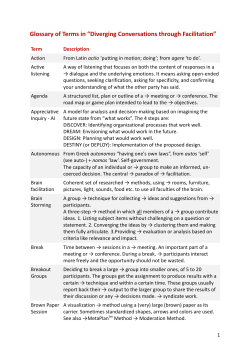 Glossary of Terms in