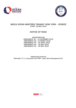 IMOCA OCEAN MASTERS TRANSAT NEW YORK