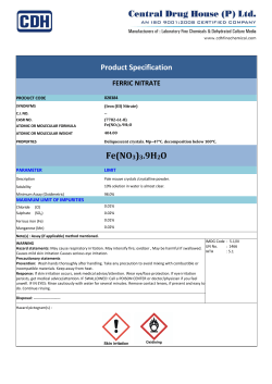 Fe(NO3)3.9H2O - CDH Fine Chemicals