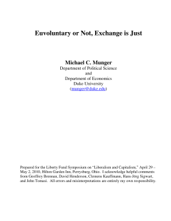 Euvoluntary or Not, Exchange is Just - Duke People