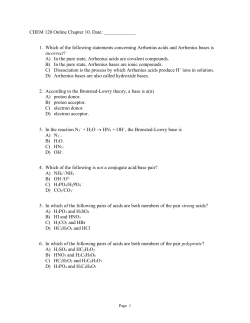 Sample Questions Ch 10