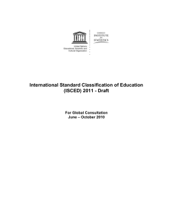 International Standard Classification of Education (ISCED) 2011