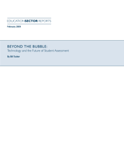 beyond the bubble - Education Policy Center