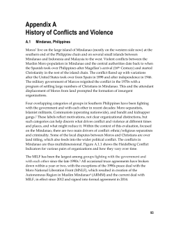 Appendix A History of Conflicts and Violence