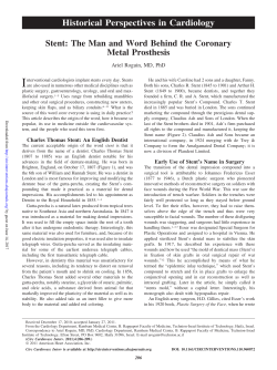 Historical Perspectives in Cardiology
