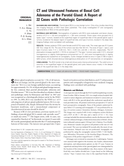 CT and Ultrasound Features of Basal Cell Adenoma of the Parotid